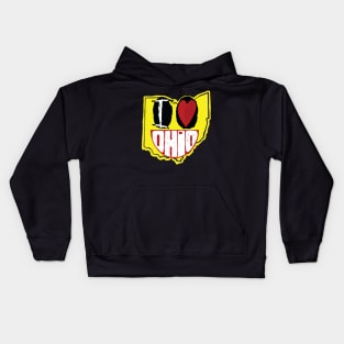 I Love Ohio Smiling Happy Face Kids Hoodie